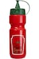 Solmazer Herevin 660ml Decorated PE Squeeze Bottle - Red-Tomato Ketchup Design - Flexible, Strong,