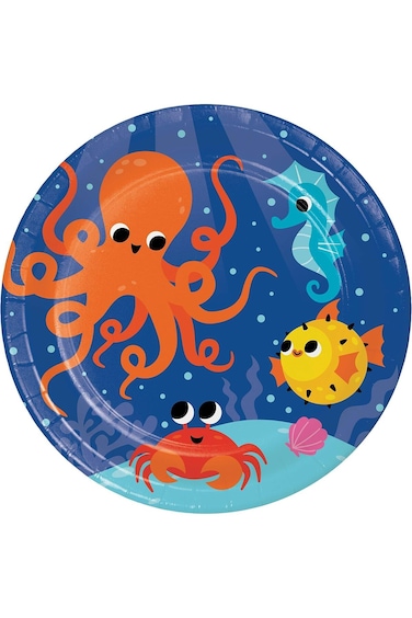Creative Converting Ocean Celebration Paper Plates 8-Pieces