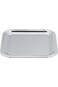 ALSAIF Square Serving Tray with side handles, suitable for use in kitchens, living rooms, Chrome.
