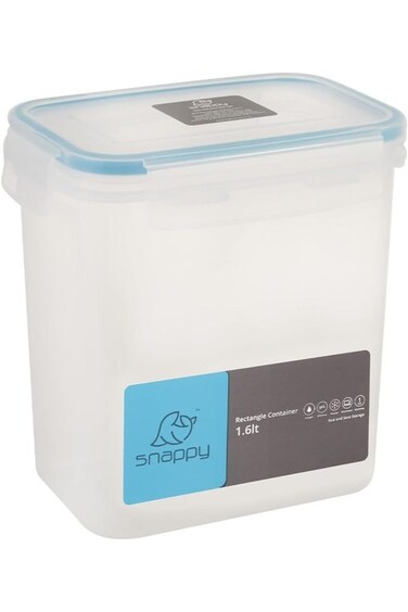 Komax Biokips Rectangular Food Storage Container with Lid, 1.6 Liter Capacity