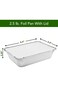 NYHI 50-Pack Heavy Duty Disposable Aluminum Oblong Foil Pans with Lid Covers Recyclable Tin Food St