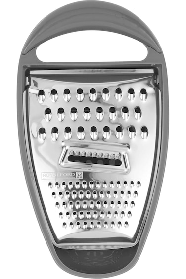 Royalford Stainless Steel 3 in 1 Flat Grater RF12349 Microblade, Cover Stainless Steel Razor Sharp
