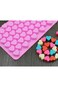 COOLBABY Silicone Heart Shaped Chocolate Mold, 55 Holes Non-stick Baking Mold Tray for Hot Chocolat