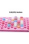 COOLBABY Silicone Heart Shaped Chocolate Mold, 55 Holes Non-stick Baking Mold Tray for Hot Chocolat