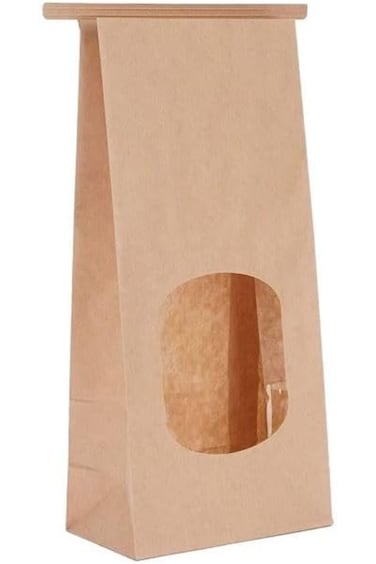 أكياس ربط معدنية صغيرة من هوت باك مع نافذة - 5 قطع