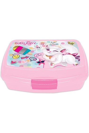 Lulu Caty Kids Plastic Lunch Box, Pink