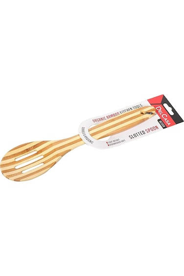Delcasa Bamboo Slotted Spoon, Multi-Colour, Dc1329