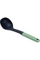 Cuisine Art PP Handle Nylon Soup Ladle with Hanging Hole, Heat Resistant, Pesto Green