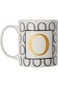 Shallow Letter O Printed Porcelain Tea Coffee Mug, Bd-Mug-O