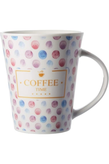 Shallow Porcelain Tea/Coffee Mug, Multi-Colour, 550 g, BD-MUG-53(D2)