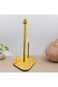 ECVV Bamboo Roll Holder countertop Tissue Stand Bamboo Paper Towel Holder Kitchen Paper Towel Stand