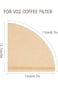 ECVV 100Pcs V60 Coffee Paper Filter Unbleached Disposable Portable Cone Coffee Filter for 2 To 4 Pe