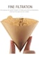 ECVV 100Pcs V60 Coffee Paper Filter Unbleached Disposable Portable Cone Coffee Filter for 2 To 4 Pe