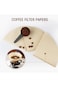 ECVV 100Pcs V60 Coffee Paper Filter Unbleached Disposable Portable Cone Coffee Filter for 2 To 4 Pe
