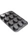 SHOWAY 12 Cavity Cupcake Bakeware Pan Non-stick Carbon Steel Muffin Cakes Bread Jelly Baking Tray