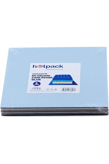 ألواح كيك مربعة زرقاء من هوت باك، 25 سم × 25 سم، 5 قطع