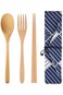 SOWUGI Natural Wooden Spoon Chopsticks Fork Sets Dinnerware Combinations Chopsticks and Spoons Fork