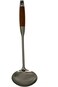 BRITISH CHEF Stainless Steel Ladle Spoon  Wooden Handle   Heavy Duty Soup/Gravy Ladle   Long Handle
