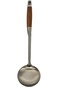 BRITISH CHEF Stainless Steel Ladle Spoon  Wooden Handle   Heavy Duty Soup/Gravy Ladle   Long Handle