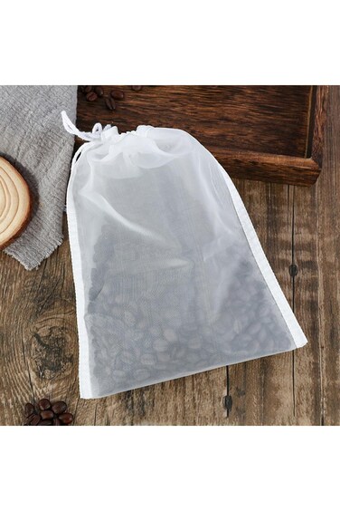 ECVV 3PCS Reusable Coffee Filter Bags Fine Mesh Nylon Straining Bag Food Strainer Bag for Nut Milk