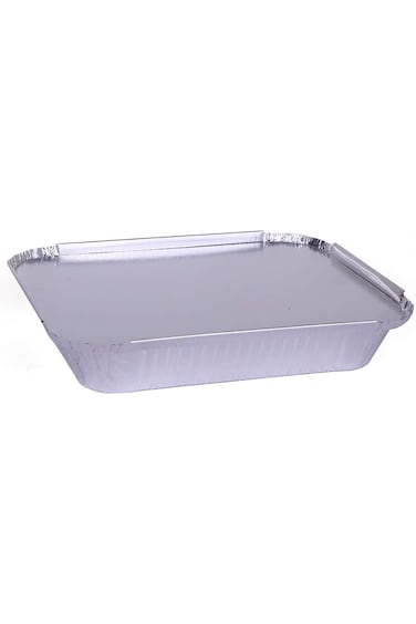 Hotpack Aluminium Container W/Lid Rectangle 1200ml 10Pcs