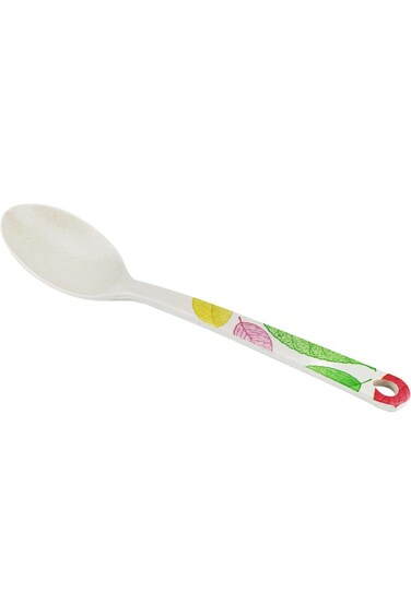 Ecoware Bamboo Fibre Spoon - 31x6.6cm - Leaves Design, BD-BF-36