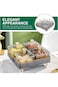 BokSung Snack Serving Tray with 4or6 Lid Transparent Nut and Candy Food Storage Container, Plate Fo