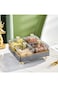 BokSung Snack Serving Tray with 4or6 Lid Transparent Nut and Candy Food Storage Container, Plate Fo