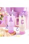 Purple Cup Accessories Set for Stanley 30OZ &amp; 40OZ Tumbler with Handle, Letter Charms, Bow &amp; Diamon