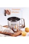 ORiTi Flour Sifter,Stainless Steel Sifter for Baking, Double Layers Sifter, Powder Sugar Shaker wit