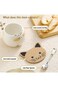 Gifts for Women Cute Stuff Christmas Cat Coffee Mug Friendship Gifts Ceramic Kawaii Tea Cup Funny N
