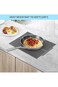 Silicone Dish Draining Mat with Drain Lip, Eco Friendly Dish Drying Mat Kitchen Counter Anti-Skid a