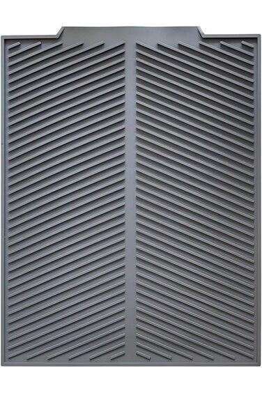 Silicone Dish Draining Mat with Drain Lip, Eco Friendly Dish Drying Mat Kitchen Counter Anti-Skid a