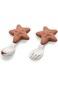 Citron - Silicone Training Spoon and Fork Set: Perfect Utensils for Your Little Learner - Stars
