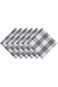 DII Buffalo Check Collection, Classic Farmhouse Tabletop Set, Napkin Set, 20x20, Gray &amp; White, 6 Pi