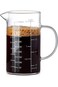 ALMEKAQUZ Glass Measuring Cup, Liquid Measuring Cups with three Scale and V-Shaped Mouth, Glass Cof