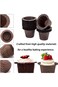Duomama 30pcs Coffee Brown Cupcake Liners for Party Decoration and DIY Baking - Disposable Muffin C
