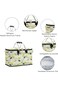 Joyzzz Insulated Picnic Basket, Large-Capacity, Portable &amp; Collapsible, Spotted Print, Aluminum Fra