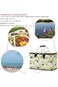 Joyzzz Insulated Picnic Basket, Large-Capacity, Portable &amp; Collapsible, Spotted Print, Aluminum Fra