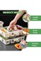 Salad Bar Containers for Fridge with Lid and Handle, Fruit Storage Containers with 4 Removable Cola