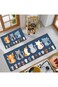 Cat Kitchen Rug, Country Farmhouse Style Decor Kitchen Floor Mat, Non-Slip Absorbent and Washable R