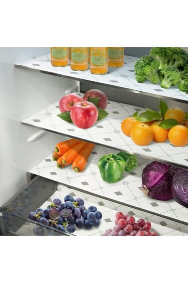 بطانات الثلاجة، بطانات الثلاجة الماصة، سجادات الثلاجة غير القابلة للانزلاق، بطانات الثلاجة غير اللاصقة