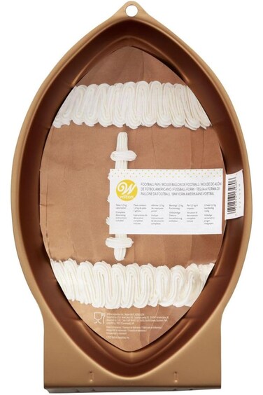 قالب كيك ويلتون لكرة القدم الأولى والعاشرة، اصطحب ليلة لعبتك القادمة إلى منطقة النهاية، 12 × 7 بوصات