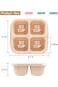YRQX 4 Pack Bento Lunch Box，4 Compartment Snack Containers，Divided Bento Snack Box，Meal Prep Contai