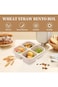 YRQX 4 Pack Bento Lunch Box，4 Compartment Snack Containers，Divided Bento Snack Box，Meal Prep Contai
