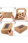 ELECDON Cupcake Box 6 Cavities, 10pcs Kraft Paper Standard Cupcakes, Brown Cupcake Containers with