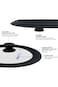 Joyzzz Universal Lid for Pots and Pans, Silicone Universal Lid Fits with Silicone Rims and Steam Ve