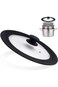Joyzzz Universal Lid for Pots and Pans, Silicone Universal Lid Fits with Silicone Rims and Steam Ve