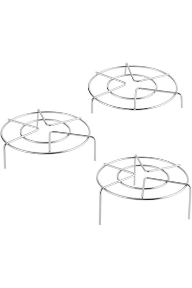 Set of 3 Stainless Steel Steam Racks, Heavy Duty Pressure Cooker Trivet, Instant Pot Accessories
