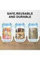 Tazweeq 20 Pack Mason Jar Zipper Bags, Reusable Snack Food Storage Bags, Leak-Proof Food Storage Ba